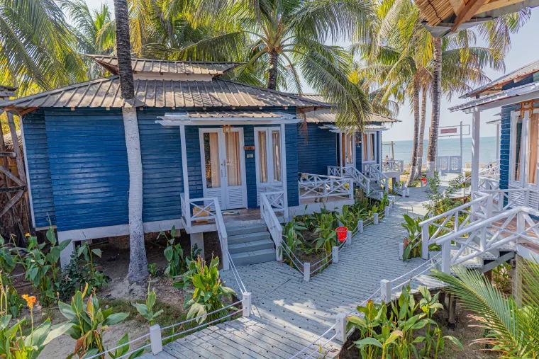 Island cottages under the palms